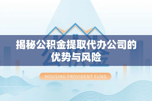 双牌揭秘公积金提取代办公司的优势与风险