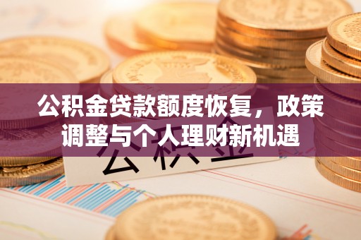双牌公积金贷款额度恢复，政策调整与个人理财新机遇