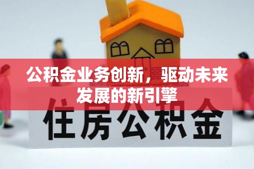 双牌公积金业务创新，驱动未来发展的新引擎
