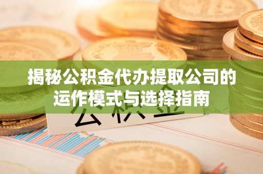 双牌揭秘公积金代办提取公司的运作模式与选择指南
