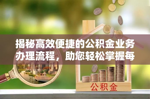 双牌揭秘高效便捷的公积金业务办理流程，助您轻松掌握每一步