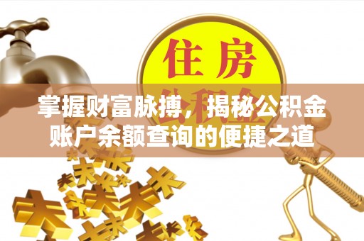 双牌掌握财富脉搏，揭秘公积金账户余额查询的便捷之道