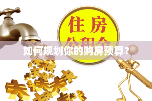 双牌如何规划你的购房预算？