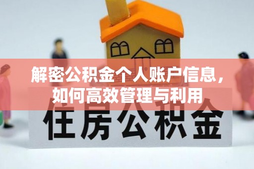 双牌解密公积金个人账户信息，如何高效管理与利用