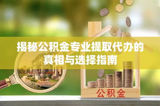 双牌揭秘公积金专业提取代办的真相与选择指南