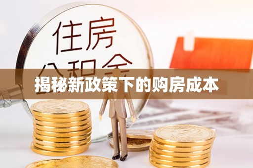 双牌揭秘新政策下的购房成本