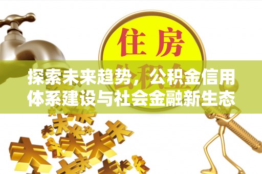 双牌探索未来趋势，公积金信用体系建设与社会金融新生态
