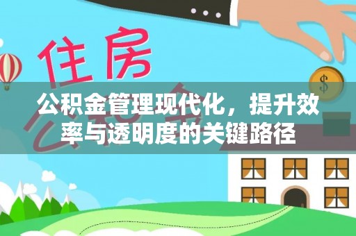 双牌公积金管理现代化，提升效率与透明度的关键路径