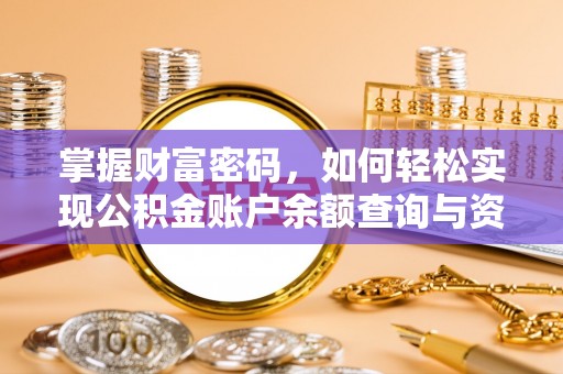 双牌掌握财富密码，如何轻松实现公积金账户余额查询与资金管理