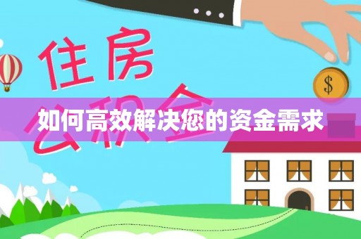 双牌如何高效解决您的资金需求